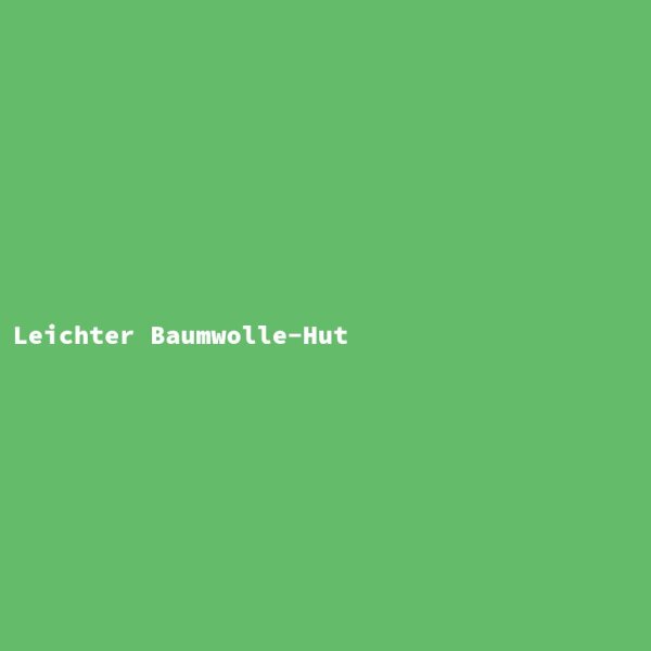 Leichter Baumwolle-Hut
